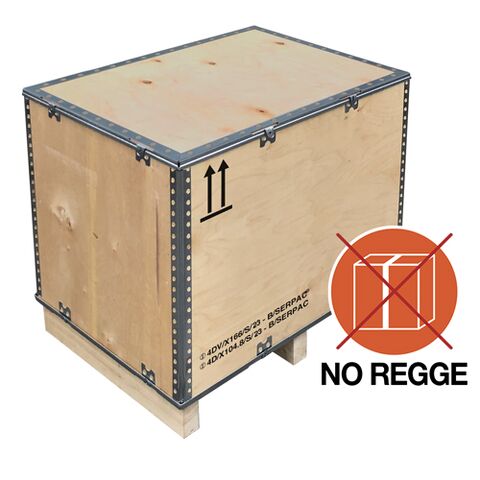 UN-zugelassene Verpackungen 4D und 4DV (Sperrholzkisten), die für den Versand verschiedener Gegenstände oder Innenverpackungen geeignet sind, wie in der Übersichtstabelle angegeben.