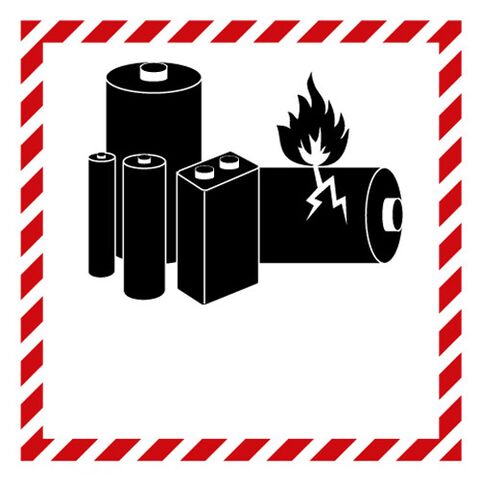Das Kennzeichen Lithium Battery Mark muss mit UN-Nummer. Permanentkleber mit einer Haltbarkeit von 2 Jahren im Innen- und Außenbereich.