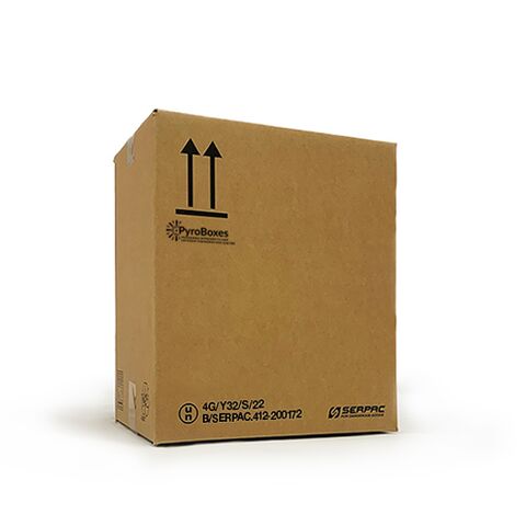 Die PyroBox FW10 ist eine der Schachteln der Serpac PyroBoxes-Reihe, die für den Versand einiger Sprengstoffe der Klasse 1 bestimmt ist. Geeignet für den Versand von Feuerwerkskörpern gemäß den Bestimmungen von ADR, RID, ADN, IMDG + ICAO-TI /IATA.