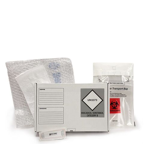 Für den Versand von biologischen Stoffen der Kategorie B müssen Verpackungen verwendet werden, die gemäß den Vorschriften für den Transport gefährlicher Güter geprüft und zertifiziert wurden.