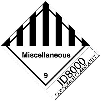 Das Etikett der Klasse 9 für verschiedene gefährliche Stoffe und Gegenstände hat einen Drucker mit Bild Lithium Batterieund ist mit UV-Schutzlack gedruckt. Permanentkleber mit einer Haltbarkeit von 3 Jahren im Innen- und Außenbereich.