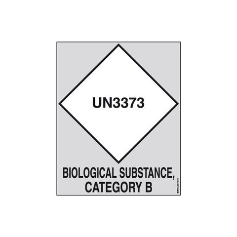 Gefahrgutklasse 6 – Unterklasse 6.2 mit der UN Nummer UN3373 – Die Gefahrgutetiketten Klasse 6.2 UN3373 werden für den Versand oder Transport von organischer Materie eingesetzt.